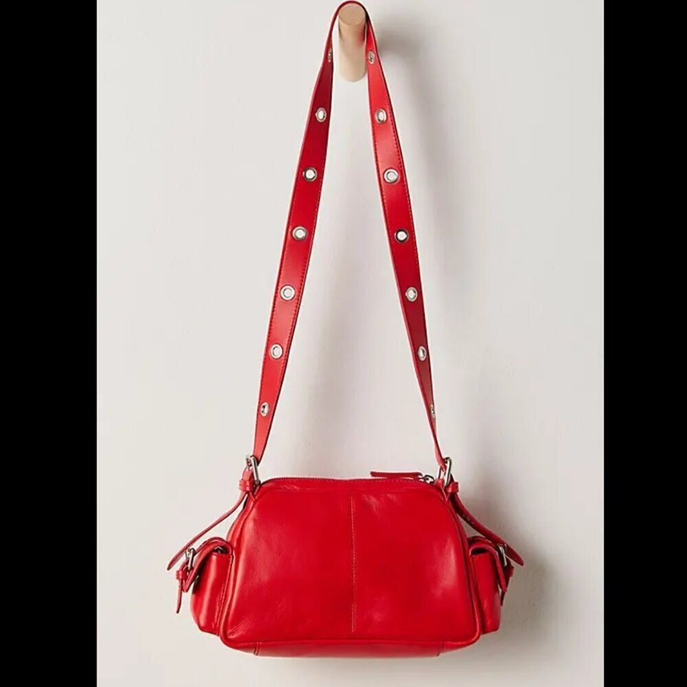 NWT Free People Buckle Shoulder Bag in Heart Eyes - Picture 3 of 5
